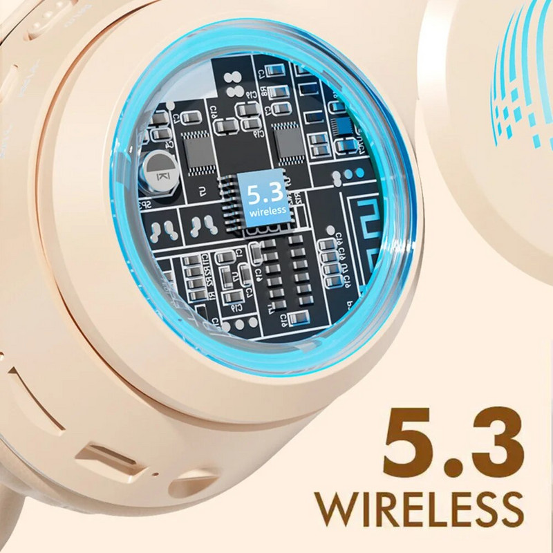 Belaidės ausinės ant ausies HIFI ausinės, keičiamo dydžio sulankstomos galvos juostos mygtukai valdymo ausinės, skirtos išmaniajam telefonui, nešiojamam kompiuteriui