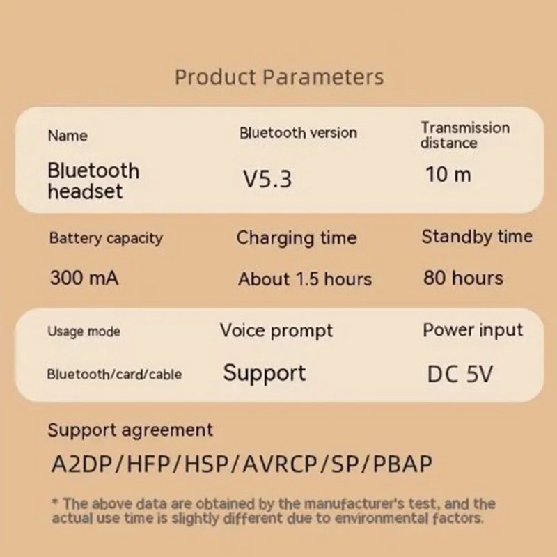 Belaidės ausinės ant ausies HIFI ausinės, keičiamo dydžio sulankstomos galvos juostos mygtukai valdymo ausinės, skirtos išmaniajam telefonui, nešiojamam kompiuteriui