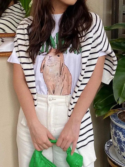 Dámske tričko s mačacou potlačou, nové okrúhle vintage ležérne tričká s krátkym rukávom, luxusné módne topy a oblečenie