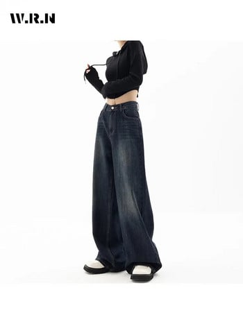 Y2K Vintage Ψηλόμεση Harajuku Loose Jeans Παντελόνι Κορεατικής μόδας Γυναικεία Grunge Φαρδύ πόδι Παντελόνι Τζιν Γυναικεία Ρούχα