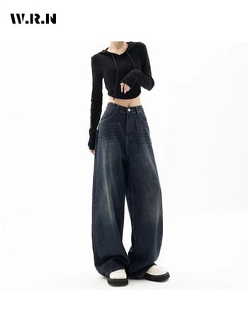 Y2K Vintage Ψηλόμεση Harajuku Loose Jeans Παντελόνι Κορεατικής μόδας Γυναικεία Grunge Φαρδύ πόδι Παντελόνι Τζιν Γυναικεία Ρούχα