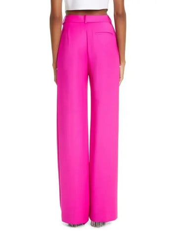 VGH Hollow Out Straigth Παντελόνι για Γυναικεία High Wasit Patchwork Diamonds Casual Loose Wide Leg Pants Γυναικεία καλοκαιρινά ρούχα Νέο