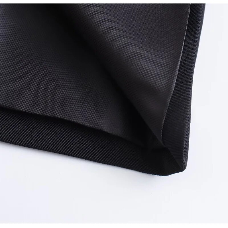 TRAF Blazer decupat negru pentru femei Jachetă decupată din satin Femei Blazere de birou cu mânecă lungă pentru femei Blazere de damă cu umăr căptușit