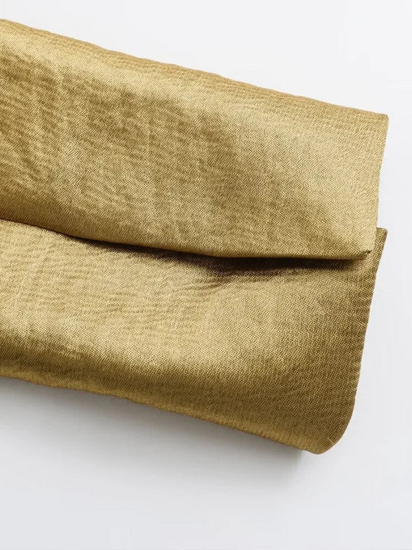 Willshela Moda Femei Cu buzunare Blazer auriu la un singur piept Vintage Gât crestat Maneci lungi Femei Chic Tinute Dama