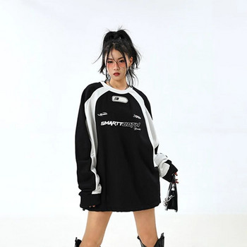 Y2K Stitch Hoodies Γυναικείες Ανδρικές Κορεάτικες Μόδα O λαιμός Loose μακρυμάνικο πουλόβερ Harajuku Streetwear Vintage Φούτερ για ζευγάρια