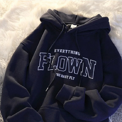 2023, noul stil coreean, Harajuku, cu imprimeu retro, pulover cu glugă Y2k, bărbați, femei, largi, stil Bf, cuplu, pulover cu mâneci lungi.