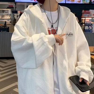 2023, noul stil coreean, Harajuku, cu imprimeu retro, pulover cu glugă Y2k, bărbați, femei, largi, stil Bf, cuplu, pulover cu mâneci lungi.