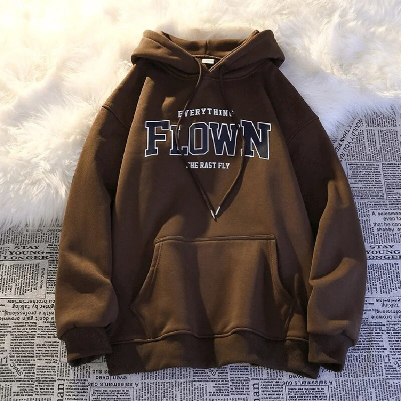 2023, noul stil coreean, Harajuku, cu imprimeu retro, pulover cu glugă Y2k, bărbați, femei, largi, stil Bf, cuplu, pulover cu mâneci lungi.