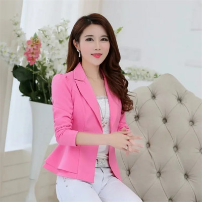 Dámske sako 2022 Nové jesenné dlhé rukávy Ležérne kancelárske dámske saká Dámske bundy Univerzálny oblek Základný kabát Vrchné oblečenie