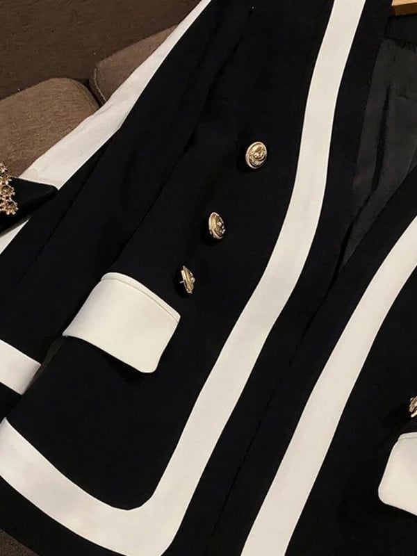 Dámske ležérne sako, elegantné, jednoduché, kancelárske, dámske, temperamentné, s výstrihom do V, s dlhým rukávom, elegantné, streetwear bundy