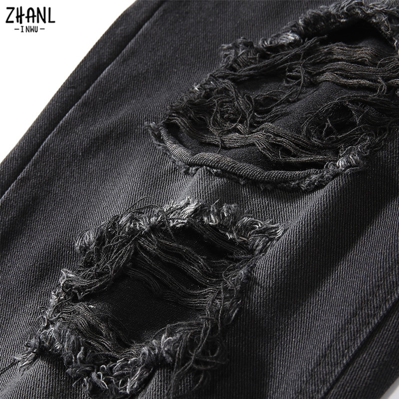 Hnedé roztrhané vintage dámske džínsy s vysokým pásom, streetwear, dierované, hip hop, módne rovné džínsové nohavice