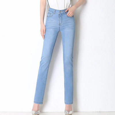 Blugi de damă skinny din denim pentru primăvară-vară, drepti, slăbiți, picioare creion, drepte, bumbac, stretch, mărimea S până la 6XL