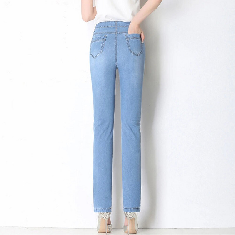 Blugi de damă skinny din denim pentru primăvară-vară, drepti, slăbiți, picioare creion, drepte, bumbac, stretch, mărimea S până la 6XL