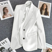 Dámske sako, nové voľné, ležérne, jarné a jesenné, jednofarebné, úzke sako