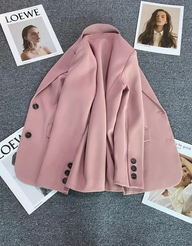 Dámske sako, nové voľné, ležérne, jarné a jesenné, jednofarebné, úzke sako