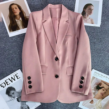 Κομψά Γυναικεία Γυναικεία Μπλέιζερ Γραφείου 2023 Μόδα μακρυμάνικο μπλέιζερ με μονό κουμπί Νέα παλτό Μπουφάν Εξωτερικά ρούχα