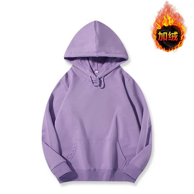 Jesenné a zimné dámske mikiny s kapucňou, bavlnené, jednofarebné, Harajuku, s kapucňou, s dlhým rukávom, ležérne dámske plyšové pulóvre, unisex, roupas femini