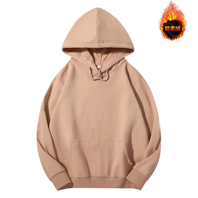 Jesenné a zimné dámske mikiny s kapucňou, bavlnené, jednofarebné, Harajuku, s kapucňou, s dlhým rukávom, ležérne dámske plyšové pulóvre, unisex, roupas femini