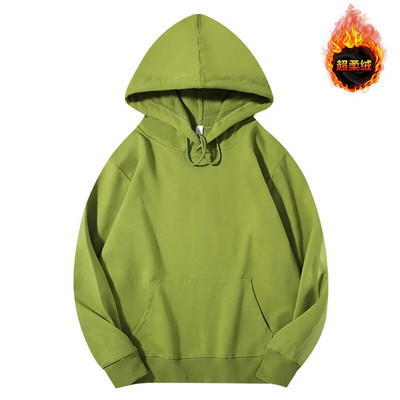 Jesenné a zimné dámske mikiny s kapucňou, bavlnené, jednofarebné, Harajuku, s kapucňou, s dlhým rukávom, ležérne dámske plyšové pulóvre, unisex, roupas femini