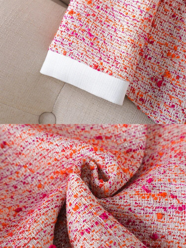 Módne červené kockované dámske sako s dlhým rukávom, jednoradové dámske ležérne sako na jeseň a zimu