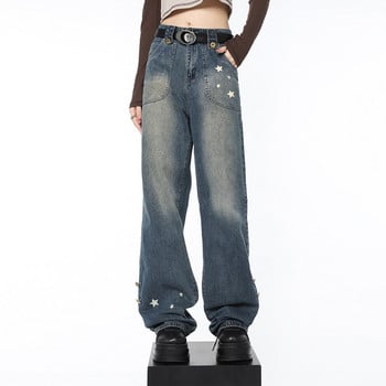 Y2k Women Ripped Destroyed Hole Jeans Casual Loose Denim Skinny Mopping Παντελόνι Boyfriend Jeans Femme ίσιο τζιν παντελόνι