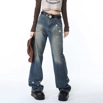 Y2k Women Ripped Destroyed Hole Jeans Casual Loose Denim Skinny Mopping Παντελόνι Boyfriend Jeans Femme ίσιο τζιν παντελόνι