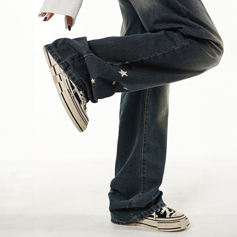 Dámske roztrhané džínsy Y2k s roztrhanými dierkami, ležérne voľné džínsové úzke mopovacie nohavice, chlapčenské džínsy, ženské rovné džínsové nohavice