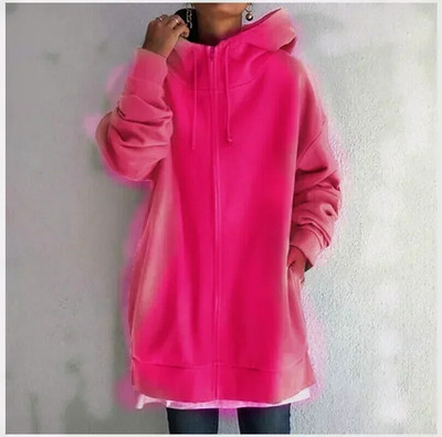 Hanorac de primăvară 2024 pentru femei, negru, cu mânecă lungă, cu fermoar, buzunare, hanorace de pluș, pentru femei, vară, la modă, ocazional, haine pentru doamne