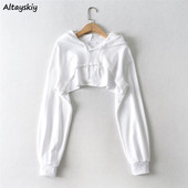 Cu pălărie Hanorace Femei Design de bază Moda tânără coreeană Mujer All-match Adolescenți Simplu Cool Loose Y2k Cozy Street Wear Popular