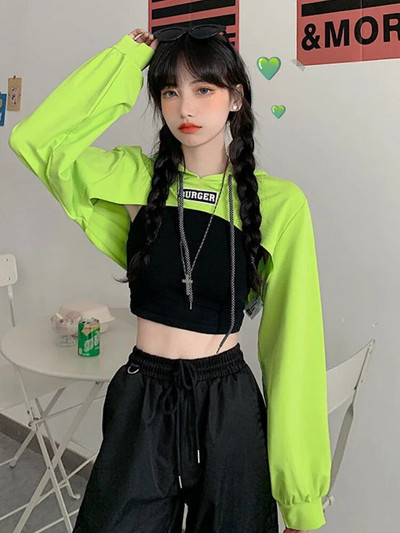 Cu pălărie Hanorace Femei Design de bază Moda tânără coreeană Mujer All-match Adolescenți Simplu Cool Loose Y2k Cozy Street Wear Popular
