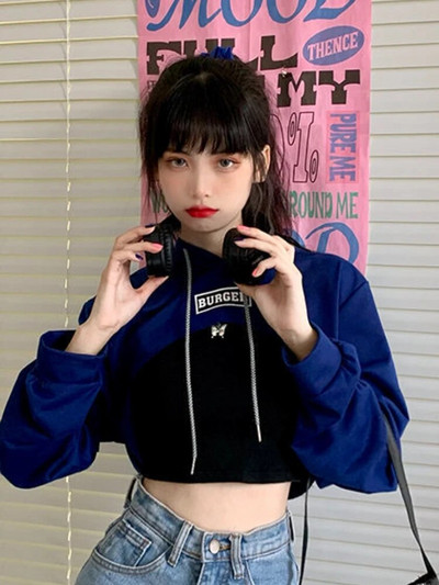 Cu pălărie Hanorace Femei Design de bază Moda tânără coreeană Mujer All-match Adolescenți Simplu Cool Loose Y2k Cozy Street Wear Popular