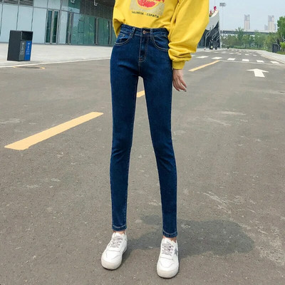 NOI Femei Stretch cu talie înaltă Blugi clasici retro Haine de damă 38 40 Pantaloni skinny Leggings push-up Jeans de mama Pantaloni creion