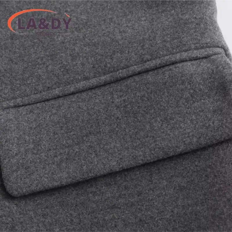 Blazer nouă haină femei 2024 Office Lady cu mânecă lungă cu mânecă lungă pentru umeri Jachetă pentru femeie