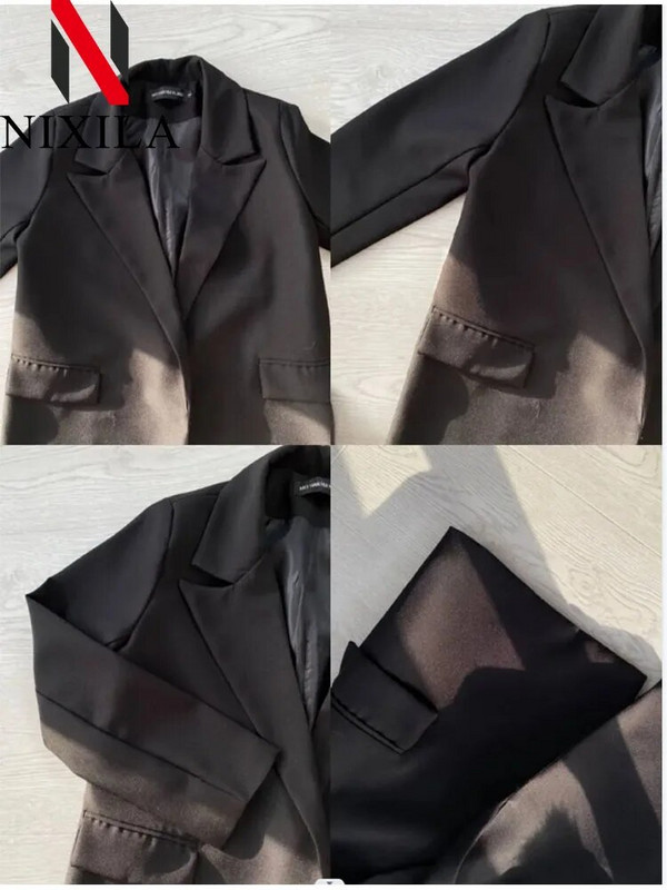Nové jarné jesenné sako pre ženy 2024 Vrchné oblečenie Kancelárske dámske kabáty Voľný strih Retro dámske oblečenie Elegantná dámska bunda