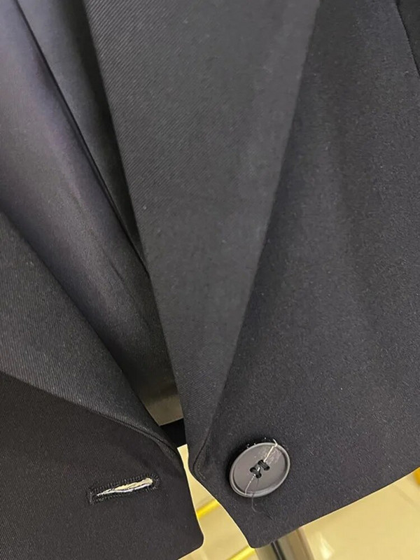 Dámske saká, kancelárske, s dlhým rukávom, jednofarebné, ležérne, rovné, elegantné, klasické, elegantné, sako, vrchné oblečenie