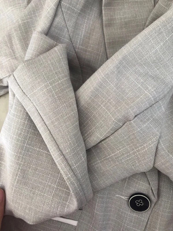 PEONFLY pentru femei 2023, la modă, la birou, cu buzunare, blazere, haină vintage cu guler cu crestături, cu mânecă lungă, cu nasturi, îmbrăcăminte exterioară pentru femei