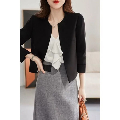 Moda Femei Clasic Simplu Office Lady Casual Blazer cu decolteu in V Maneca lunga Solid Basic Mantoane Business Primavara Vara Nou