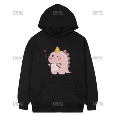 Pulover de cuplu de dinozaur Punk coreeană imprimeu desene animate hanorac femei bărbați kawaii anime estetic hanorac toamnă iarnă îmbrăcăminte exterioară