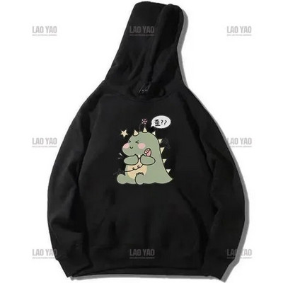 Pulover de cuplu de dinozaur Punk coreeană imprimeu desene animate hanorac femei bărbați kawaii anime estetic hanorac toamnă iarnă îmbrăcăminte exterioară