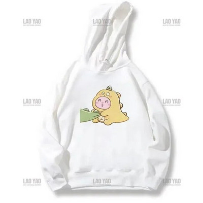 Pulover de cuplu de dinozaur Punk coreeană imprimeu desene animate hanorac femei bărbați kawaii anime estetic hanorac toamnă iarnă îmbrăcăminte exterioară