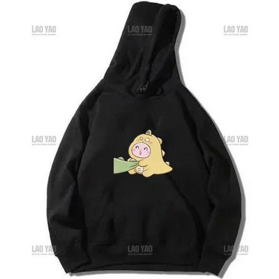 Pulover de cuplu de dinozaur Punk coreeană imprimeu desene animate hanorac femei bărbați kawaii anime estetic hanorac toamnă iarnă îmbrăcăminte exterioară