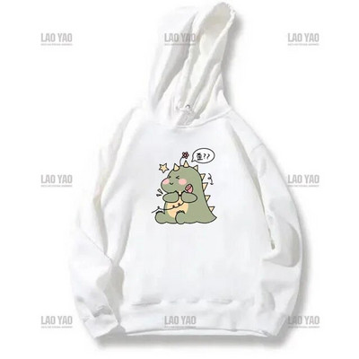 Pulover de cuplu de dinozaur Punk coreeană imprimeu desene animate hanorac femei bărbați kawaii anime estetic hanorac toamnă iarnă îmbrăcăminte exterioară