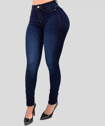 Woman\'s Pure Color Jeans Denim Дънки с висока талия Street Play Cultivate One\'s Morality Pants Shaping Figure with High Waist Jeans