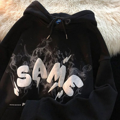 Dámske mikiny s kapucňou s výšivkou a písmenom Y2k v štýle Harajuku s dlhým rukávom a zipsom, jesenné retro nadrozmerné mikiny s kapucňou, streetwear