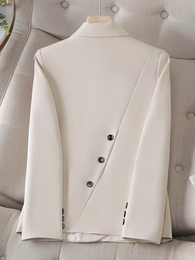 Yitimuceng Kórejská móda Ležérne sako Dámske 2023 Nové elegantné dlhé rukávy Jednofarebné ležérne bundy Kancelárske dámske štíhle kabáty Y2k