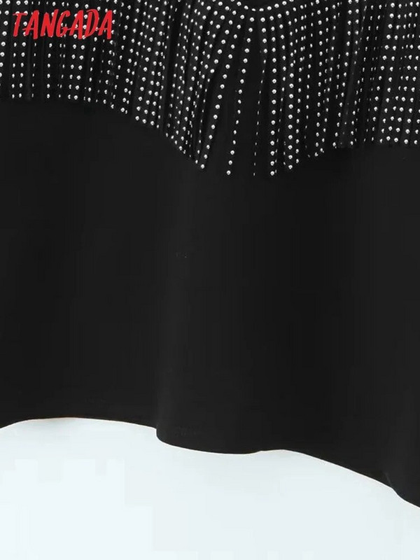 Tangada 2023 Φθινοπωρινά γυναικεία φούντα φούτερ Oversize μακρυμάνικα φαρδιά πουλόβερ 8H32