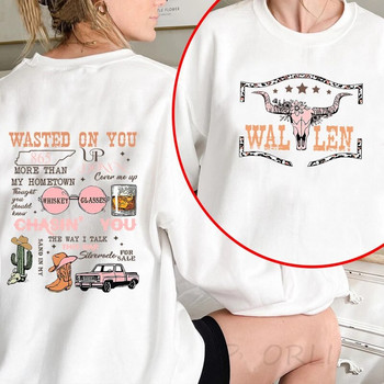 Реколта Wallen Western Bundle суичъри Каубойка Кънтри музикален пуловер Суитър с качулка Wallen Western Ретро каубойски женски суичър