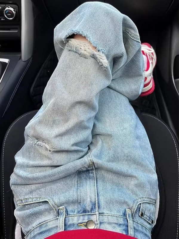 Retro roztrhané džínsy pre ženy v lete, nový dizajn, vysoký pás, zoštíhľujúce, rovné nohavice pre dámske džínsy