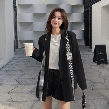 Γυναικείο μπουφάν Casual Long Trend Blazers Πολυτελή γυναικεία ρούχα Δωρεάν αποστολή Άδεια αποστολής Κορεάτικο παλτό 2023 Fall Outfits Blazer