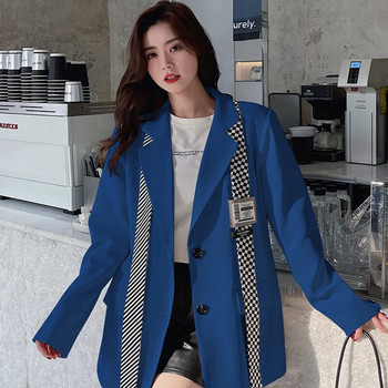 Дамско яке Ежедневни дълги трендови блейзъри Луксозни дамски дрехи Безплатна доставка Разрешение за корейско палто 2023 Есенни екипи Блейзър